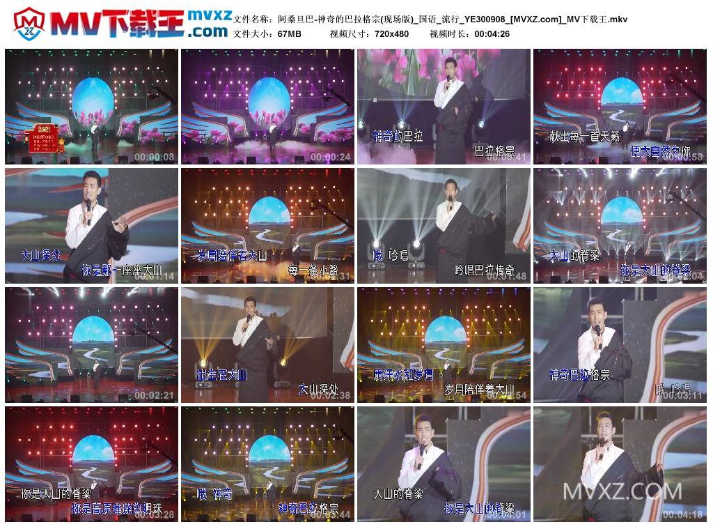 阿桑旦巴-神奇的巴拉格宗(现场版)_国语_流行_YE300908